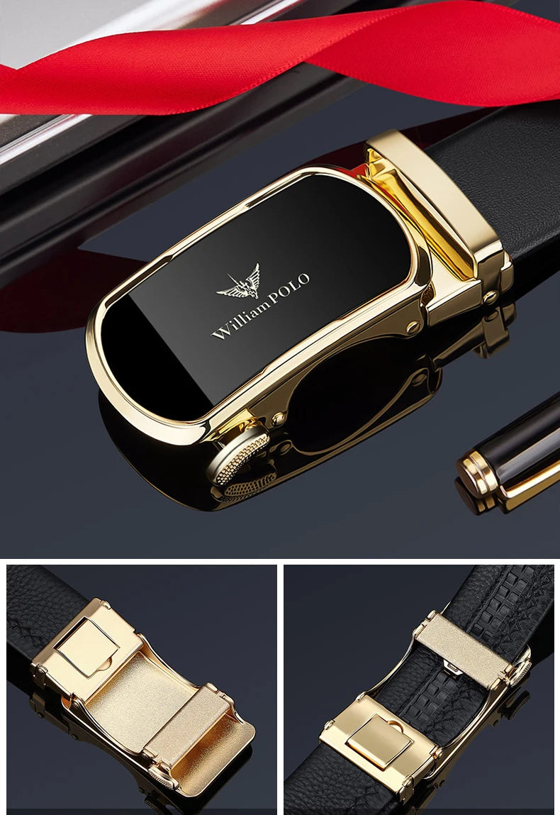 Men Belts Luxury Brand Designer Automatic Buckle Belt  Business Casual Dress Belts Gift for Men