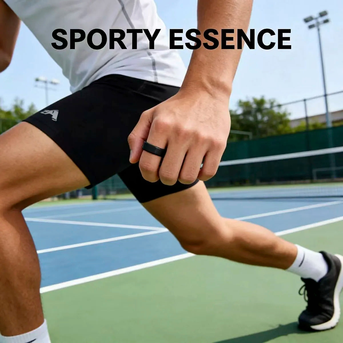 1pc 8mm New Sports Rings Hypoallergenic Mens Wedding Silicone Finger Ring Gift For Men 7-14 Size Outdoor Running Jewelry