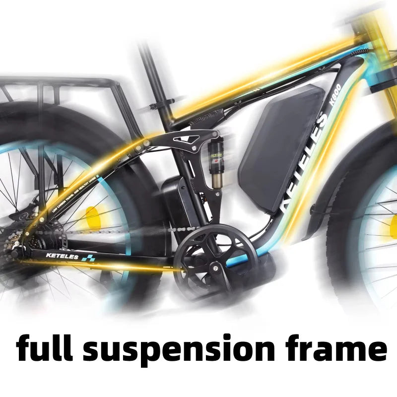 New electric bicycle K800 adult fashion electric bike 2000W powerful motor 48v23ah battery E-bike fat tire mountain off-road