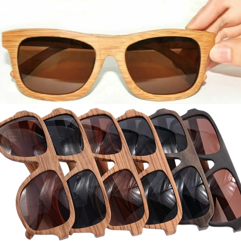 2024 Wood Bamboo Sunglasses for Men Women Classic Fashion Vintage Driving Sun Glasses Boy Black Fishing Eyewear UV400 Eyeglasses
