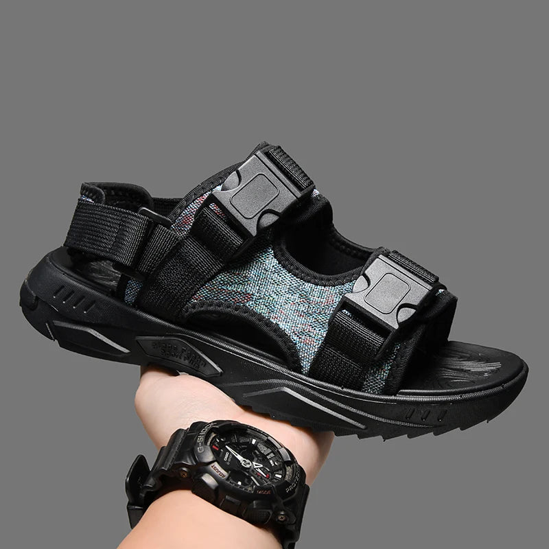 Hot Sale Men Sandals Outdoor Thick Bottom Non-Slip Sports Casual Sandals for Men Summer Wear-resistant Mens Slippers New Fashion