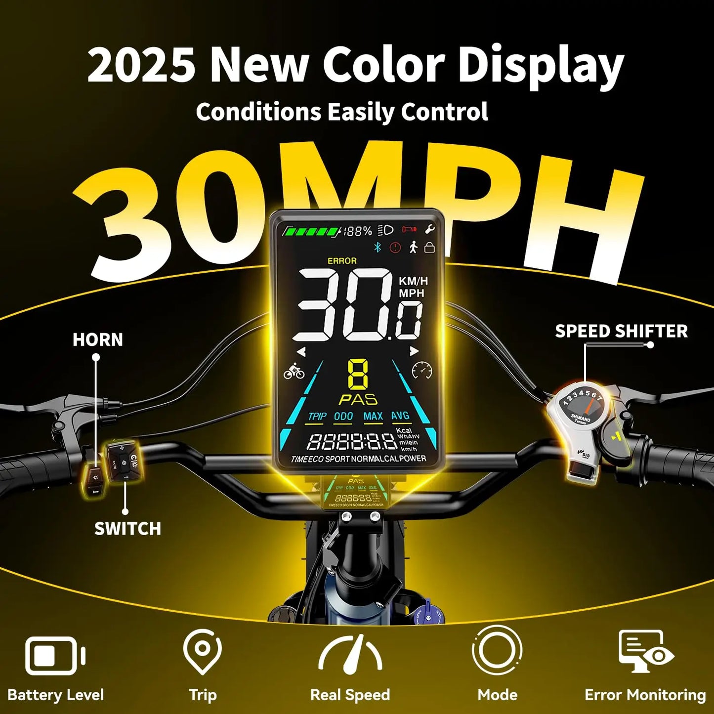X Hunter ST 20" Electric Bike for Adults,Peak 1400W Motor,30MPH Max Speed Foldable Ebike,71 Miles Range Folding E, Customized