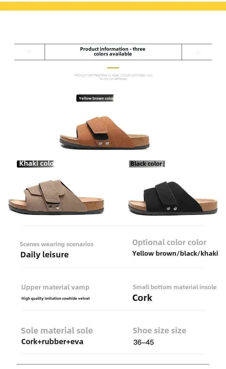 Man's Leather Sandal for Men Beach Sandals Men 2025 Designer Men's Shoes Men's Comfortable Slipper Original Brands Shoes Summer