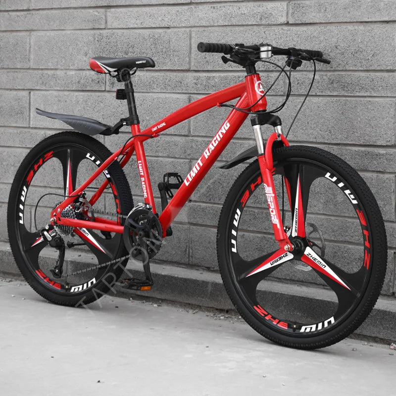 21/24/27-speed Shock Absorption Racing Bike Carbon Steel Frame Mountainbike 26 Inch Bicycle for Adults