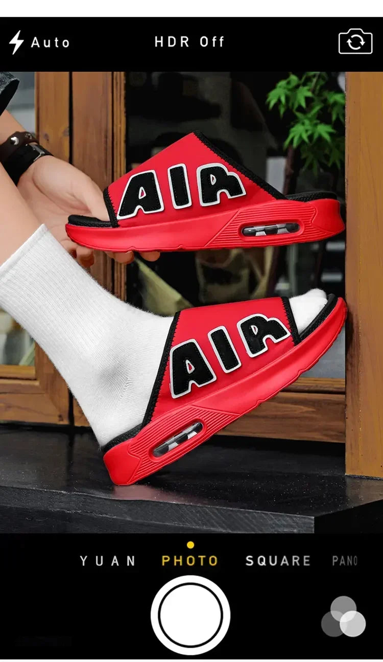 Man‘s Sandals Thick Sole Non-slip Fashion Trend Sports Slippers for Men Outdoor Footwear Size 39-46 Suitable Summer Beach