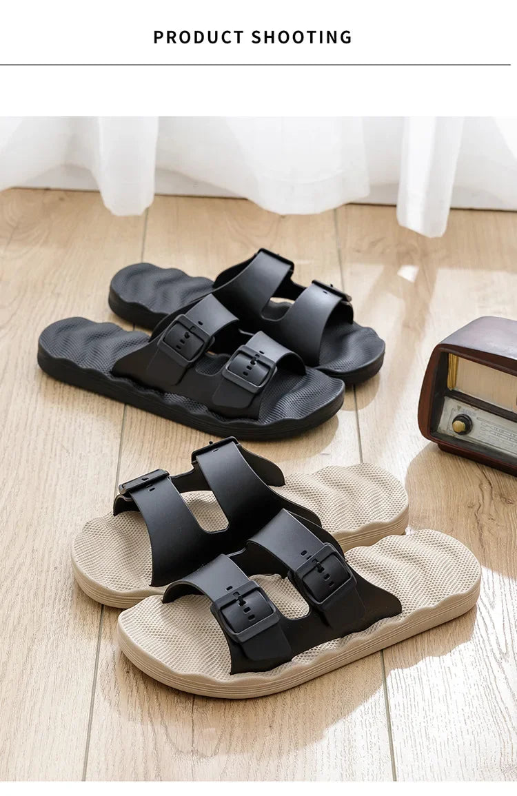Slippers for Men In Summer Outdoor Wear Home Use Couples Indoor Soft Soles Bathrooms Non-skid Extra Large 4849 Sandals Slippers
