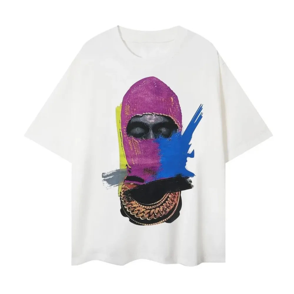 2025 Brand Designer Mens T-Shirts IH NOM UH NIT Letter Masked Men Printed Casual Short Sleeve Men Women 100% Cotton