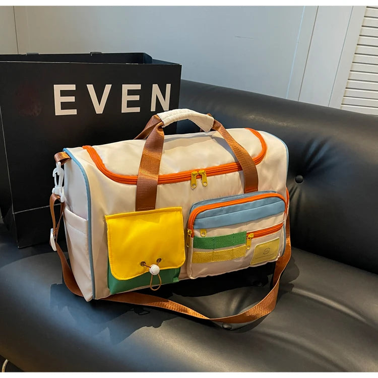 Travel Bag, Duffel Bag Cosmetics Bag, Professional Fitness Bag, Yoga Swimming Training Backpack, Satchel Shoulder Crossbody Tote Bag, Suitable for Men and Women