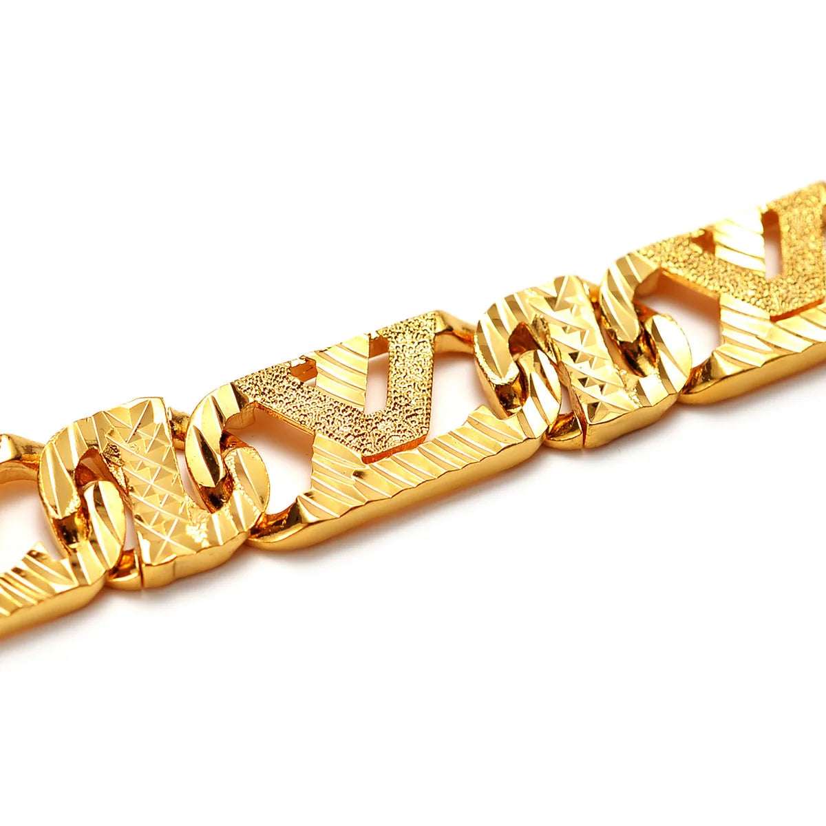 ShinyGoldAU999 gold bracelet men's wide version fashionable personality 24K gold jewelry wrist chain atmospheric real gold watch