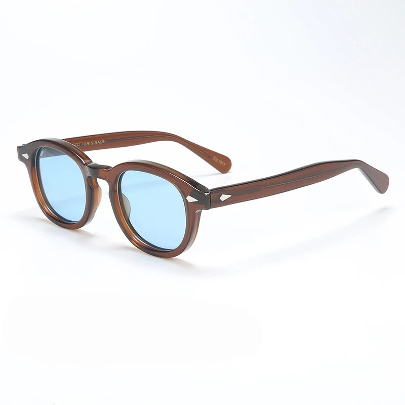 Men's Sunglasses Woman Johnny Depp Polarized Sun Glasses Acetate Frame Luxury Brand Vintage Driver's Shade