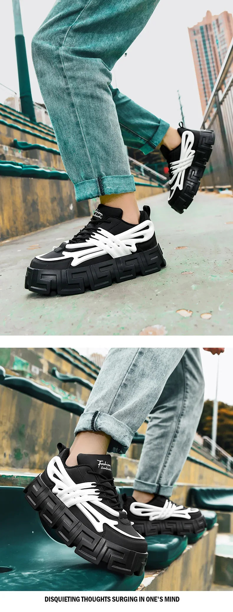 Casual Shoes For Men Street Style Walking Shoes Sneakers Thick Bottom Running basketball Shoes Male 2024 Vulcanized Sneakers Men