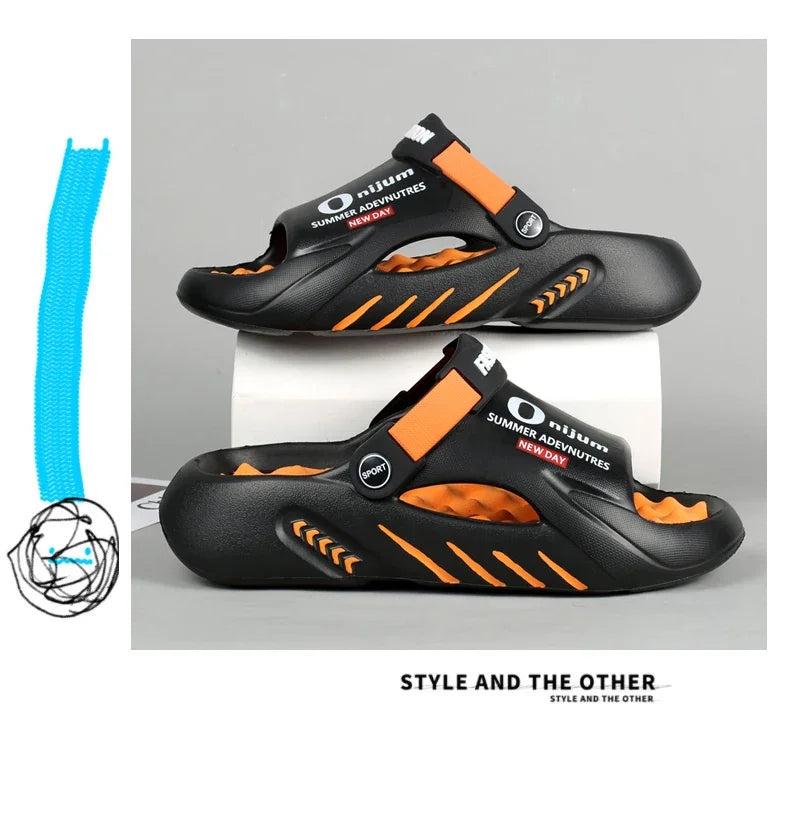 Slippers for Men Sandals 2024 Trending Mens Sandals Genuine Leather Men's Summer Shoes Men Sandel Men's Casual Sandal Slipers