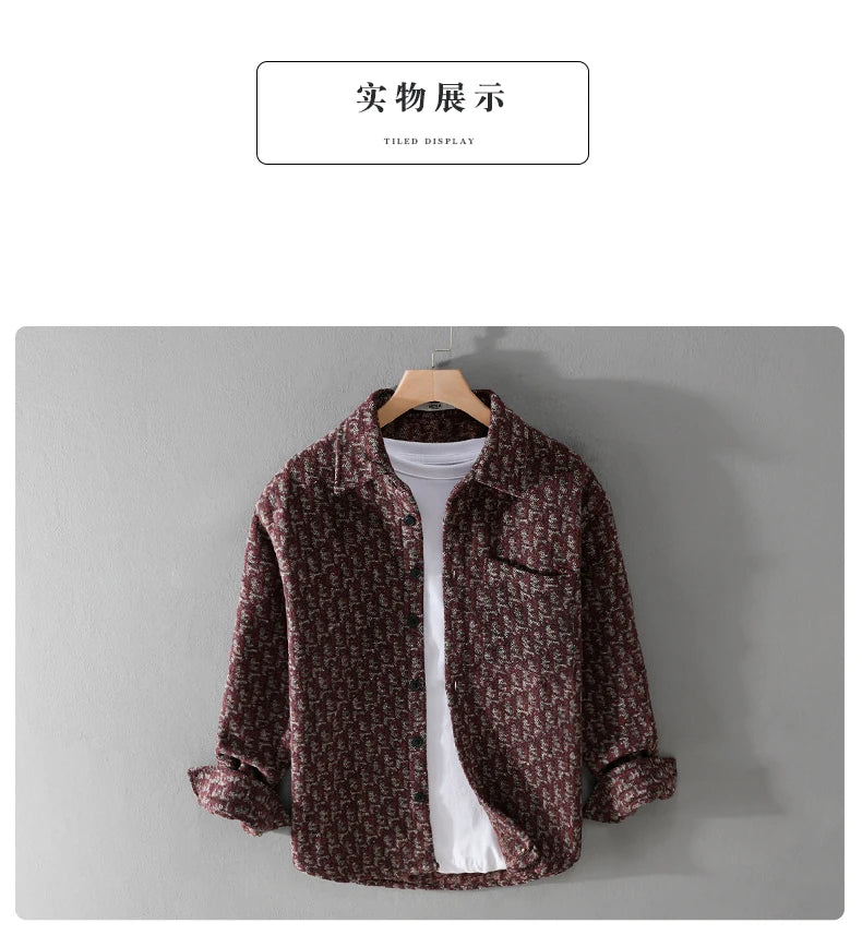 Shirt Autumn Boutique Men's Fashion Slim-fit Gentleman Work Business Everything Youth Trend British Style Long-sleeved Shirt