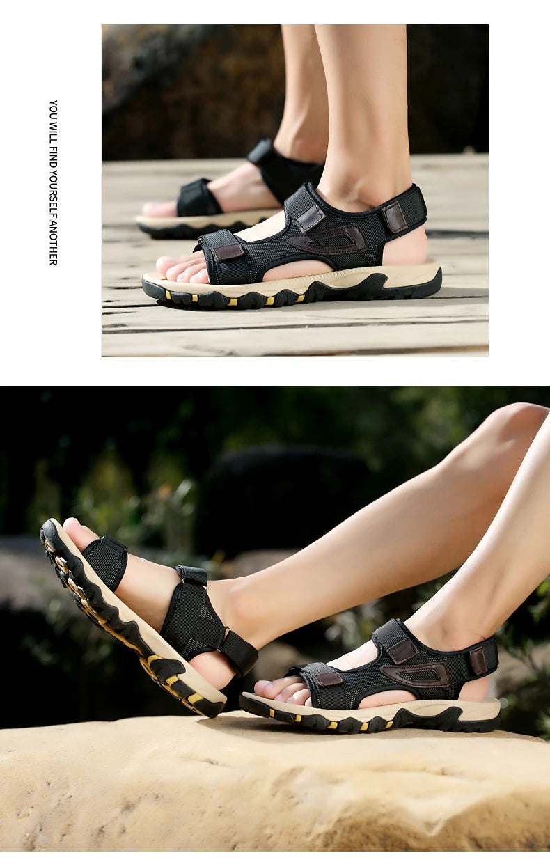 Big Size Summer Comfortable Outdoor Men's Sandals Lightweight Men Shoes For Male Casual Shoes Water Walking Soft Beach Sandals