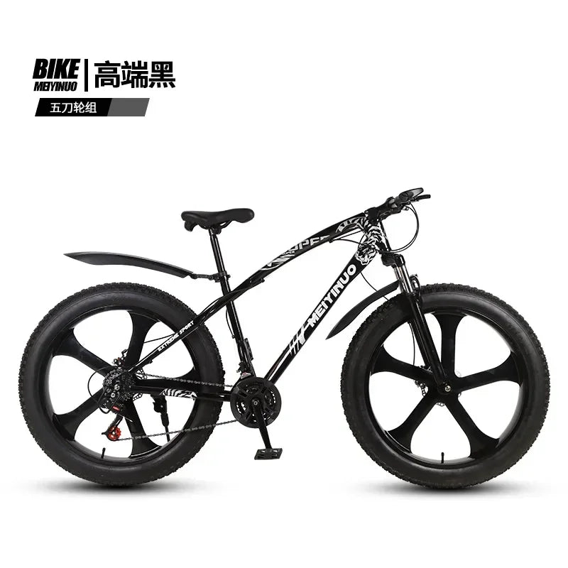 A Snowmobile 26 Inch Double Disc Wide Tires off-Road Speed Bike Adult Knight Bicycle Mountain Bike