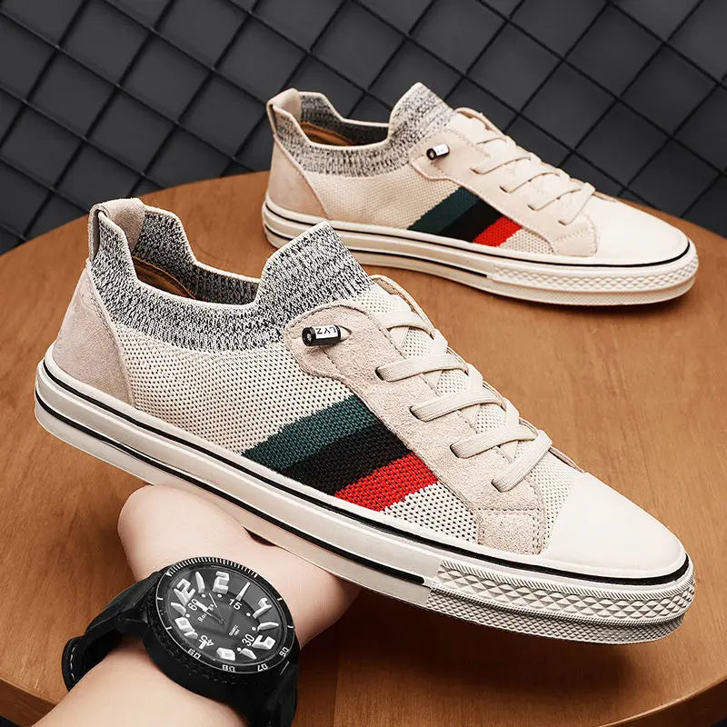 New Style Casual Shoes for Men Sneakers Lazy Slip on Man Shoes Breathable Summer Loafers Canvas Shoes for Men Mesh Sneakers