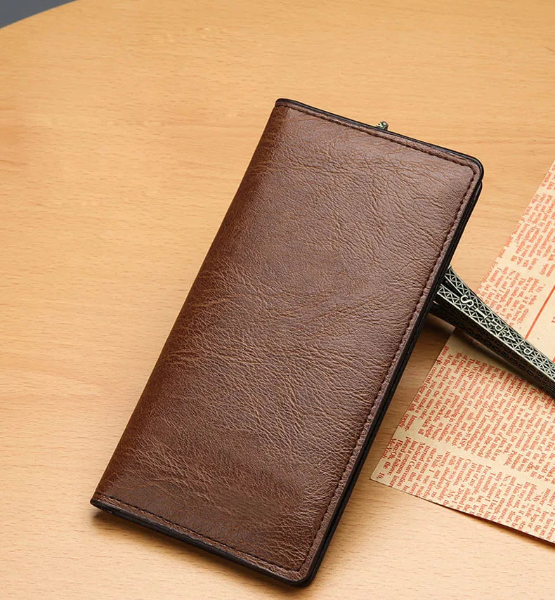 Mens Long Section Wallet Fashion Lightweight Soft PU Leather Mens Horizontal Multifunctional Wallet cartera mujer pURSE