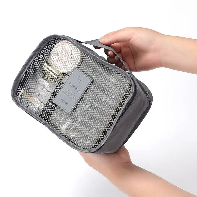 6 Pcs Travel Clothes Storage Bags Set Portable Luggage Organizer Suitcase Pouch Pouch Packing Cube For Shoes Packing Clothes