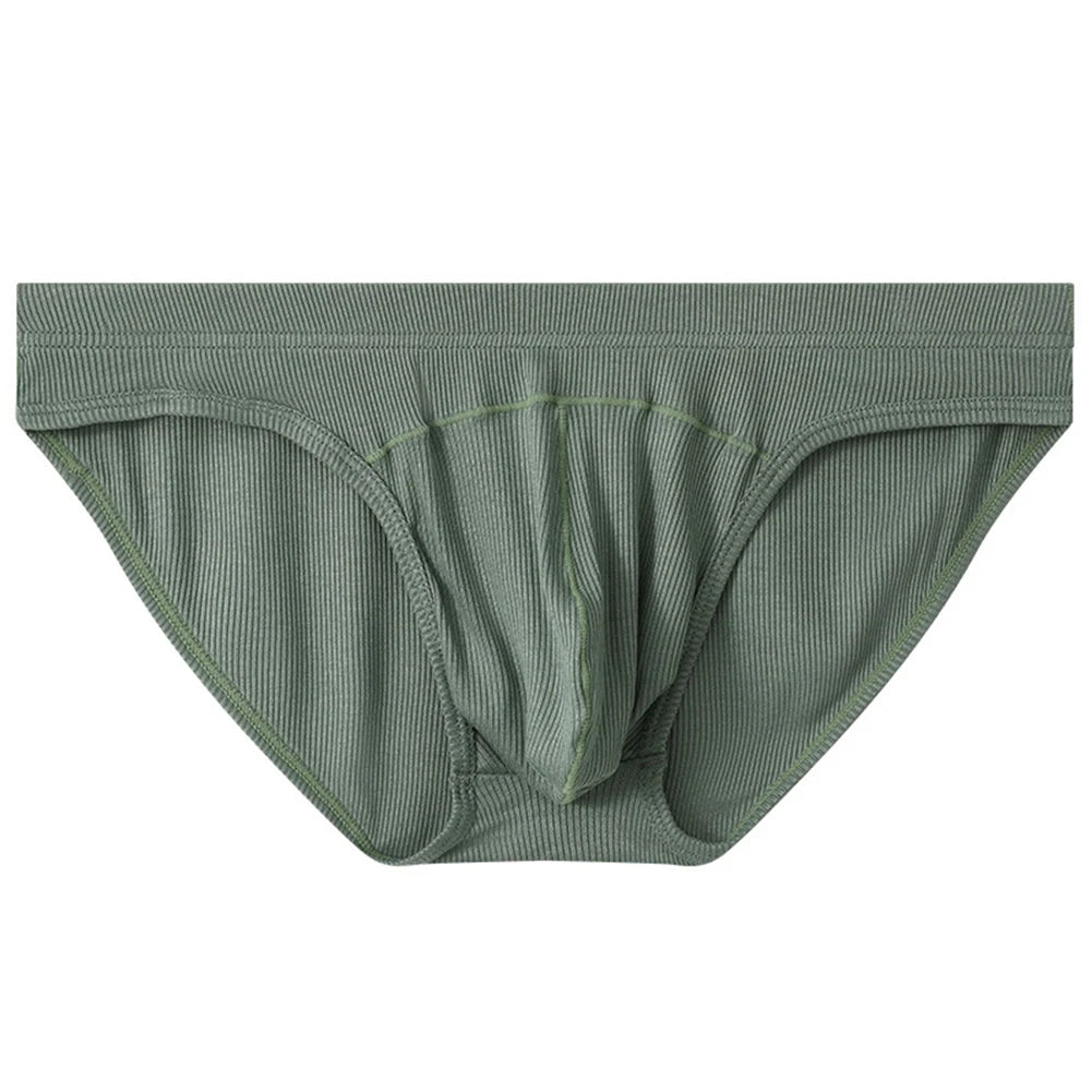 Underwear Men Threaded Low Waist U Convex Pouch Breathable Briefs Summer Quick-Drying underpants men Bikini Slip Homme panties