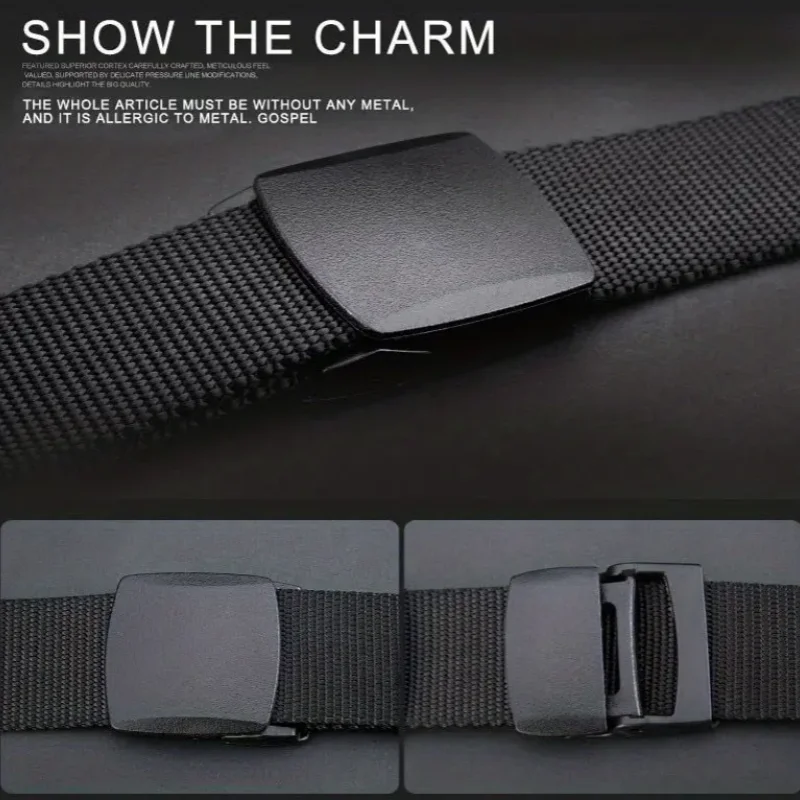 Men's Belt Outdoor Casual Canvas Belt Metal Free Training Nylon Tactical Belt With Pants Jeans Belt Sports Belts For Men Women