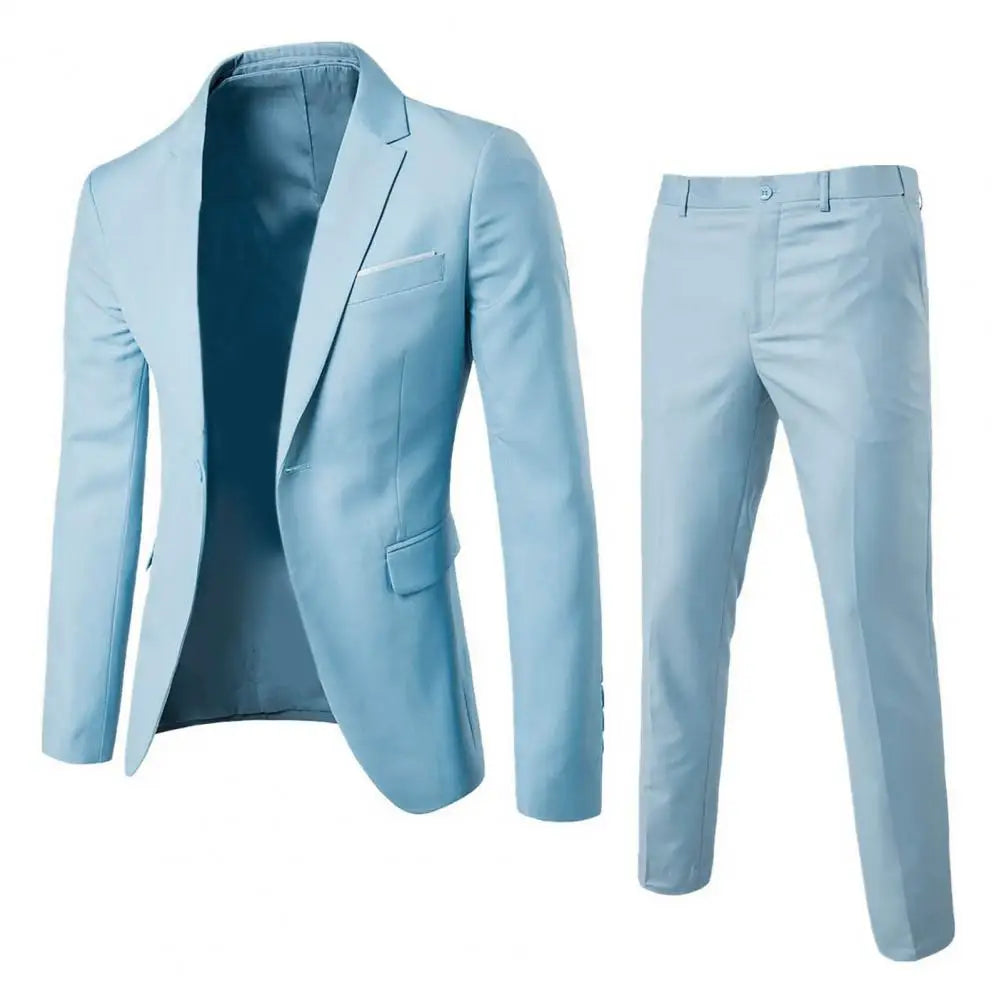 Men Pants Formal 2pcs Suits Men Wedding Prom Suit Slim Fit Business Work Wear Suits Groom Jacket Men Formal Suit Pants