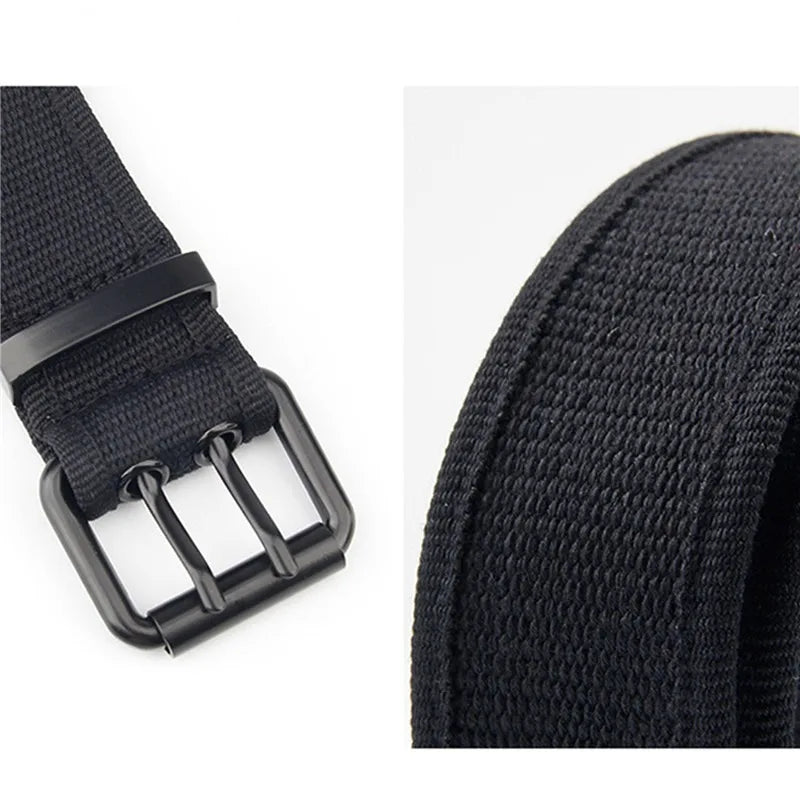 High Quality Canvas Tactical Belt For Men Metal Buckle Luxury Webbing Waistband Outdoor Sport Male Training Belts