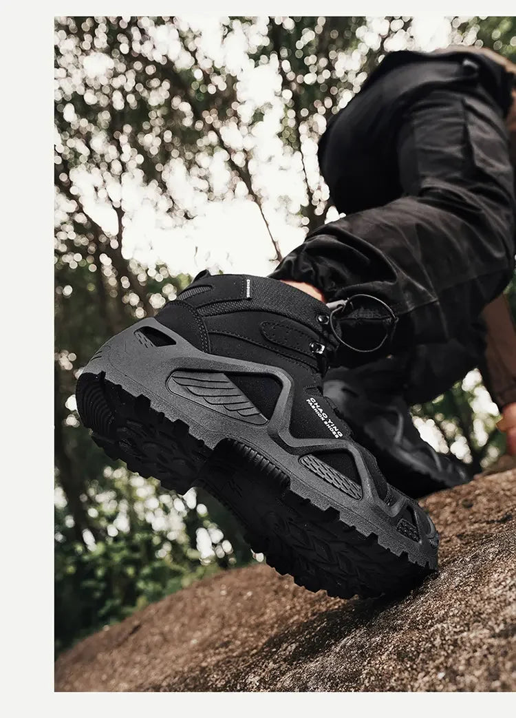 Men's Thick Soled Mountaineering Boots Sneakers Men's New Autumn Non-slip Wear-resistant Dirty Outdoor Work Shoes