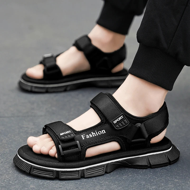 Sandals for Men 2025 New Summer Outer Wear Non-Slip Wear-Resistant Beach Shoes Men's Outdoor Leisure Sports Roman Shoes