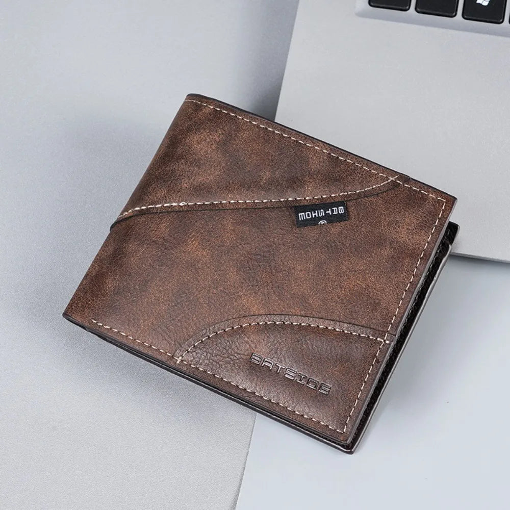 Casual PU Leather Men's Wallet Multi-functional Large Capacity Business Wallet Classic Luxury Short Card Bag Business