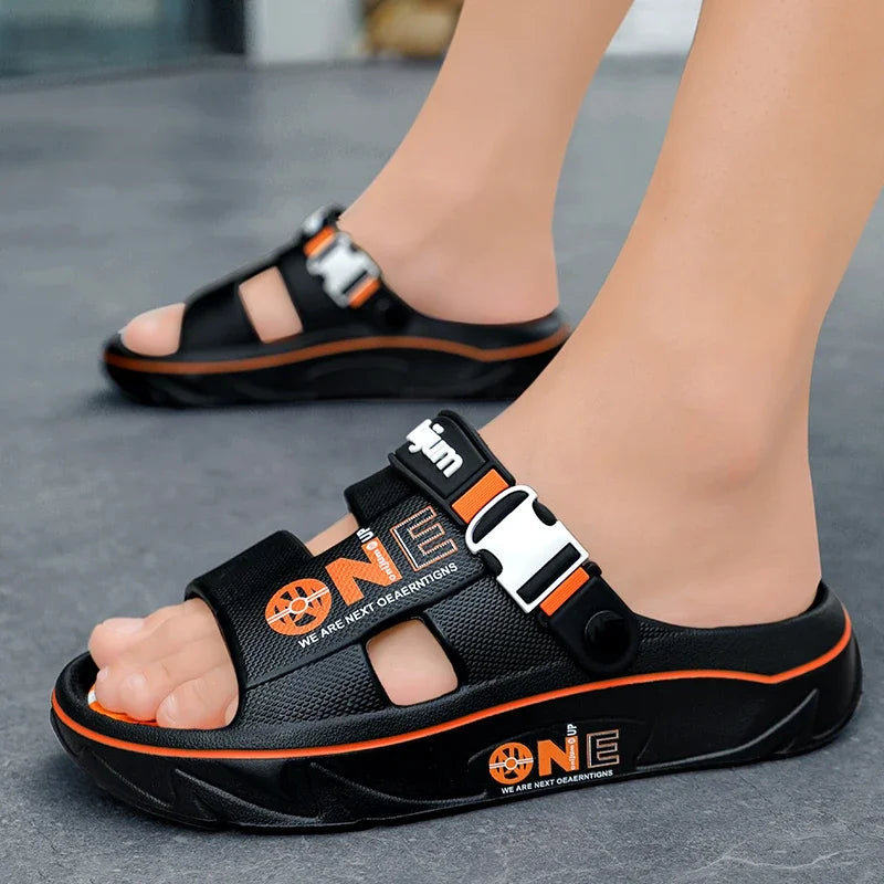 Fashion Men's Slippers Outdoor Sandals Beach Comfortable Soft Slides Clogs Casual Garden Shoes Men Women Indoor Home Slippers