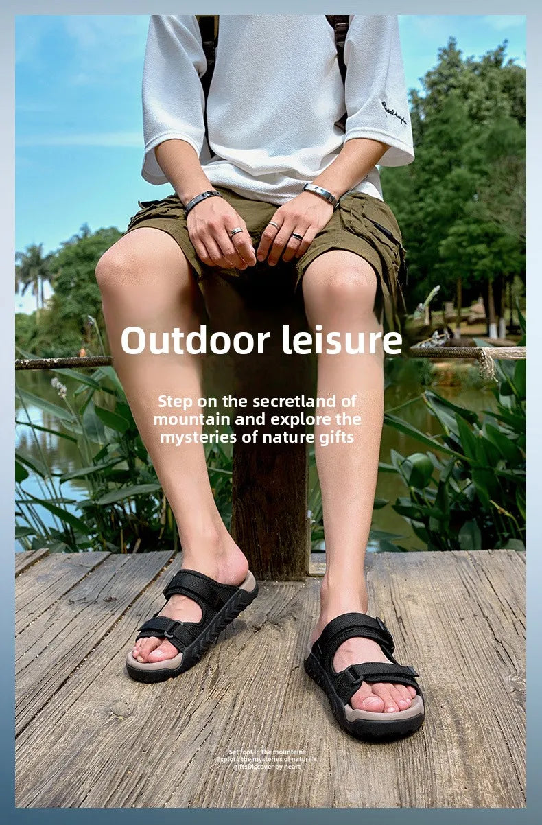 Summer Men Women Casual Sandals Couple Breathable Beach Slipper Outdoor Thick Soled Non Slip Sports Slippers for Men Big Size47
