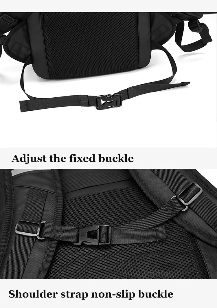 Men travel backpack large capacity trekking Backpack Business 17 Inch Laptop Backpack 50L Hiking fashion Backpack With shoe bag