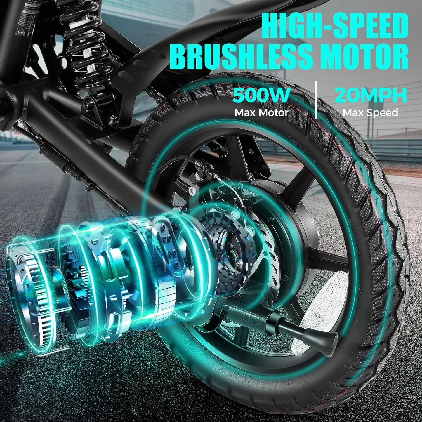 Folding Electric Bike for Adults, 374Wh Ebike, 20MPH Electric Bikes, 14" Foldable Electric Bicycle, 20-50 Miles, Customized