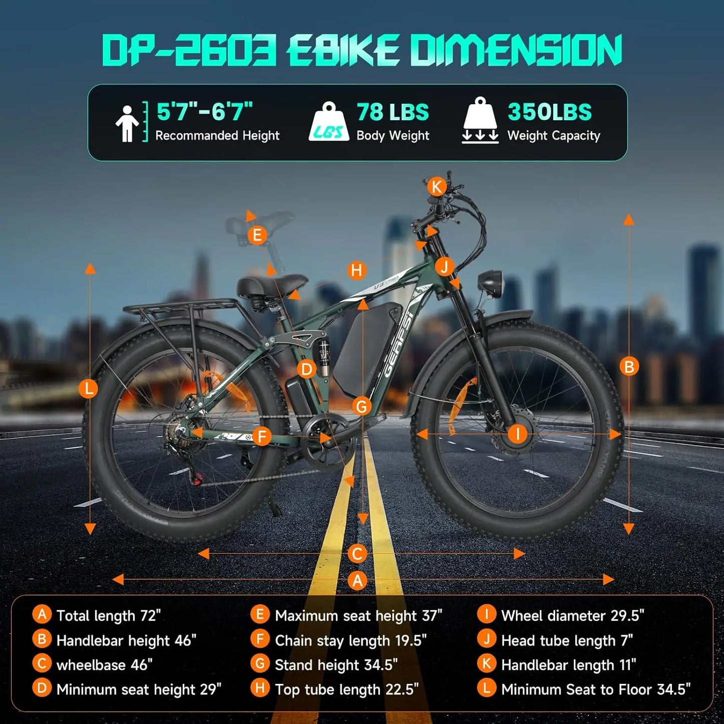 BAOLUJIE Peak 5000W Electric Bikes for Adults，Electric Dirt E Bike，26 Inch Fat Tire Dual Motor Ebike Mountain Electric Bicycle