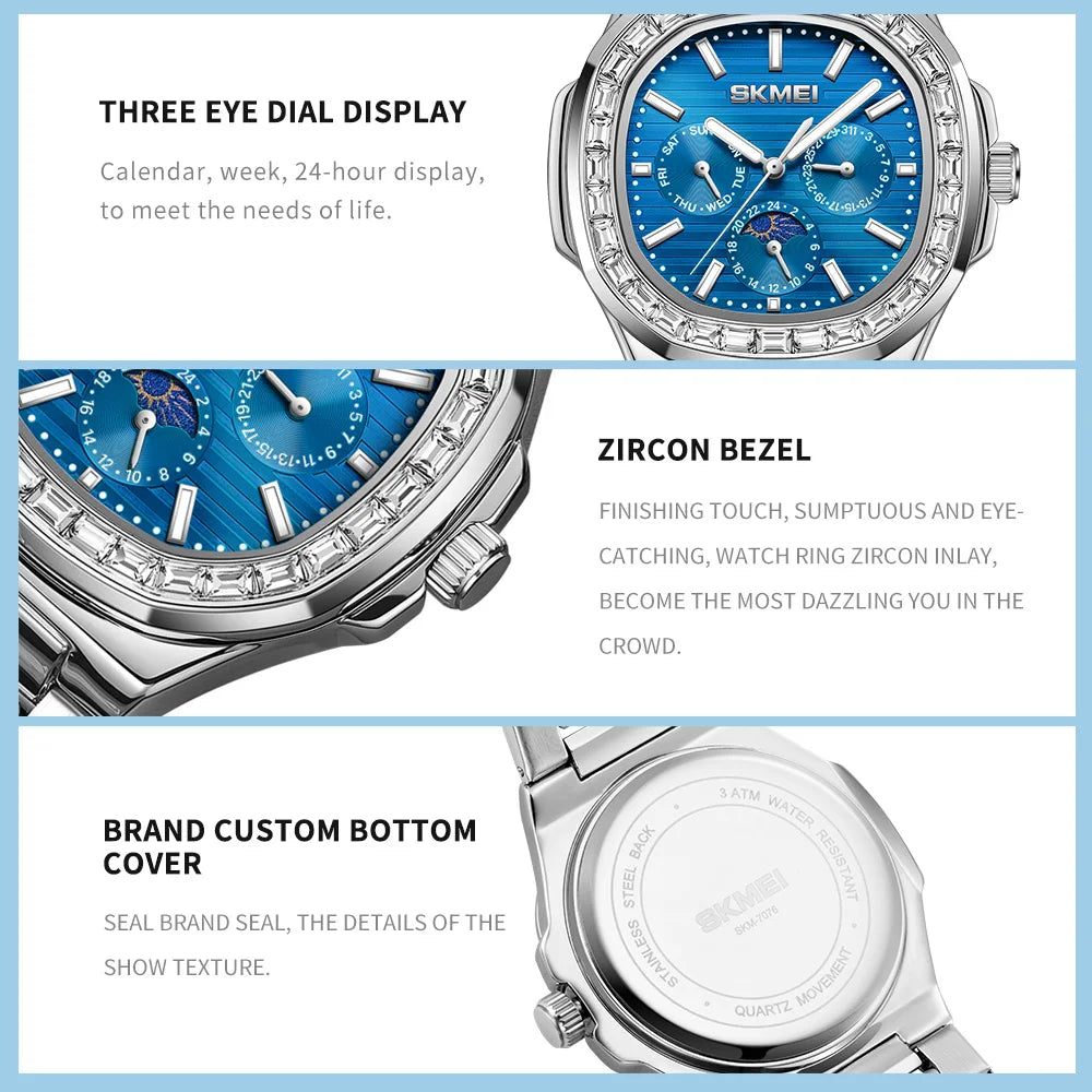 SKMEI Waterproof Wristwatches Top Brand Luxury Movement Quartz Watch For Men Women Calendar Time Clock Male Watches Reloj Hombre