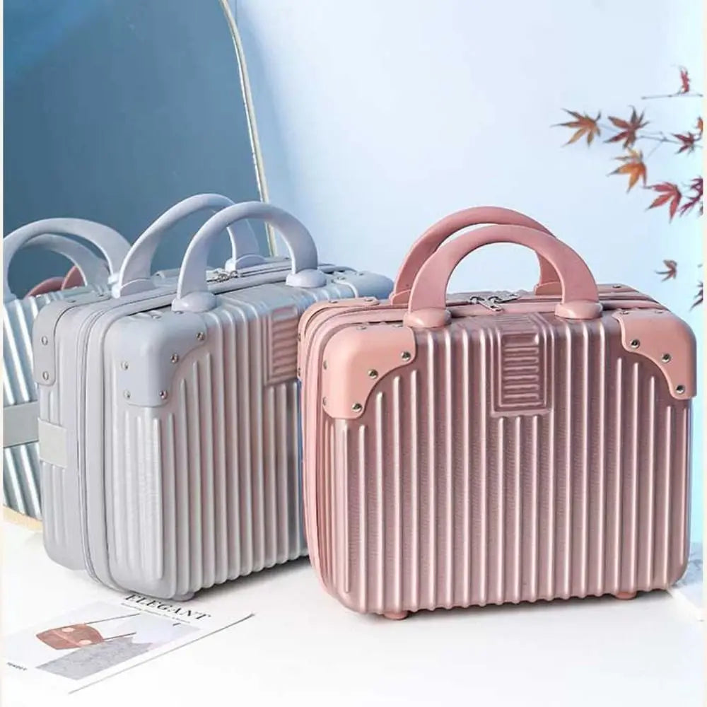 14 inch Lightweight Mini Travel Suitcase Cosmetic Box Waterproof Hand Luggage Organizer Makeup Case Protable Small Boarding Case