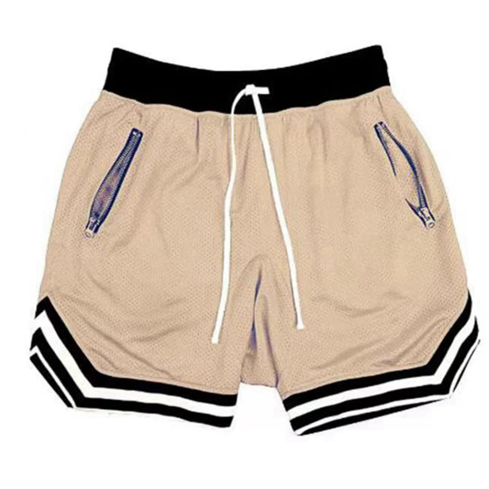 Mens Fire Red Shorts Casual Basketball Shorts Gym Fitness Short Joggers Shorts Workout Bodybuilding Breathable Board Shorts Male