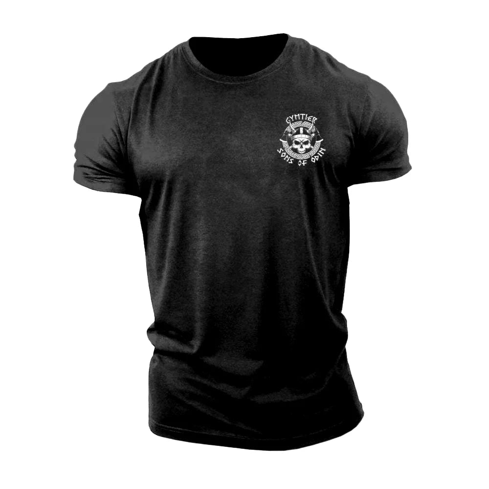 Summer Viking Casual Fashion 3D Printed Tough Guy Men's T-shirt Outdoor Sports Short Sleeve Oversized Loose Wide Quick Dry Shirt