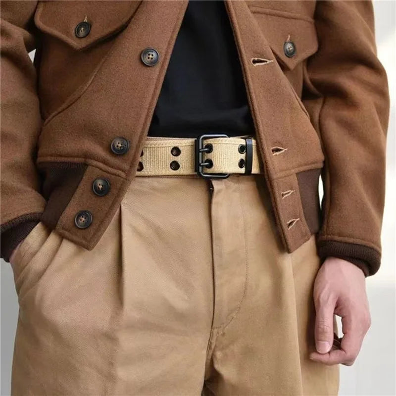 High Quality Canvas Tactical Belt For Men Metal Buckle Luxury Webbing Waistband Outdoor Sport Male Training Belts