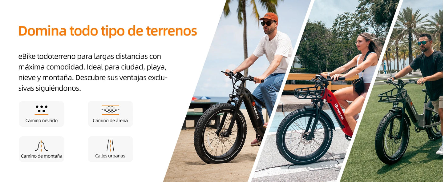 26''Fat Tire Ebike 1000W peak 48V 20Ah Removable Battery APP Control 90Mi Range GPS Tracking Electric Bike for Adults with UL/CE