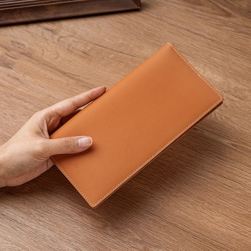 Men's Women's Genuine Leather wallets High-Quality Multi-Card Slot Business Comfortable Clutch Long European and American Wallet
