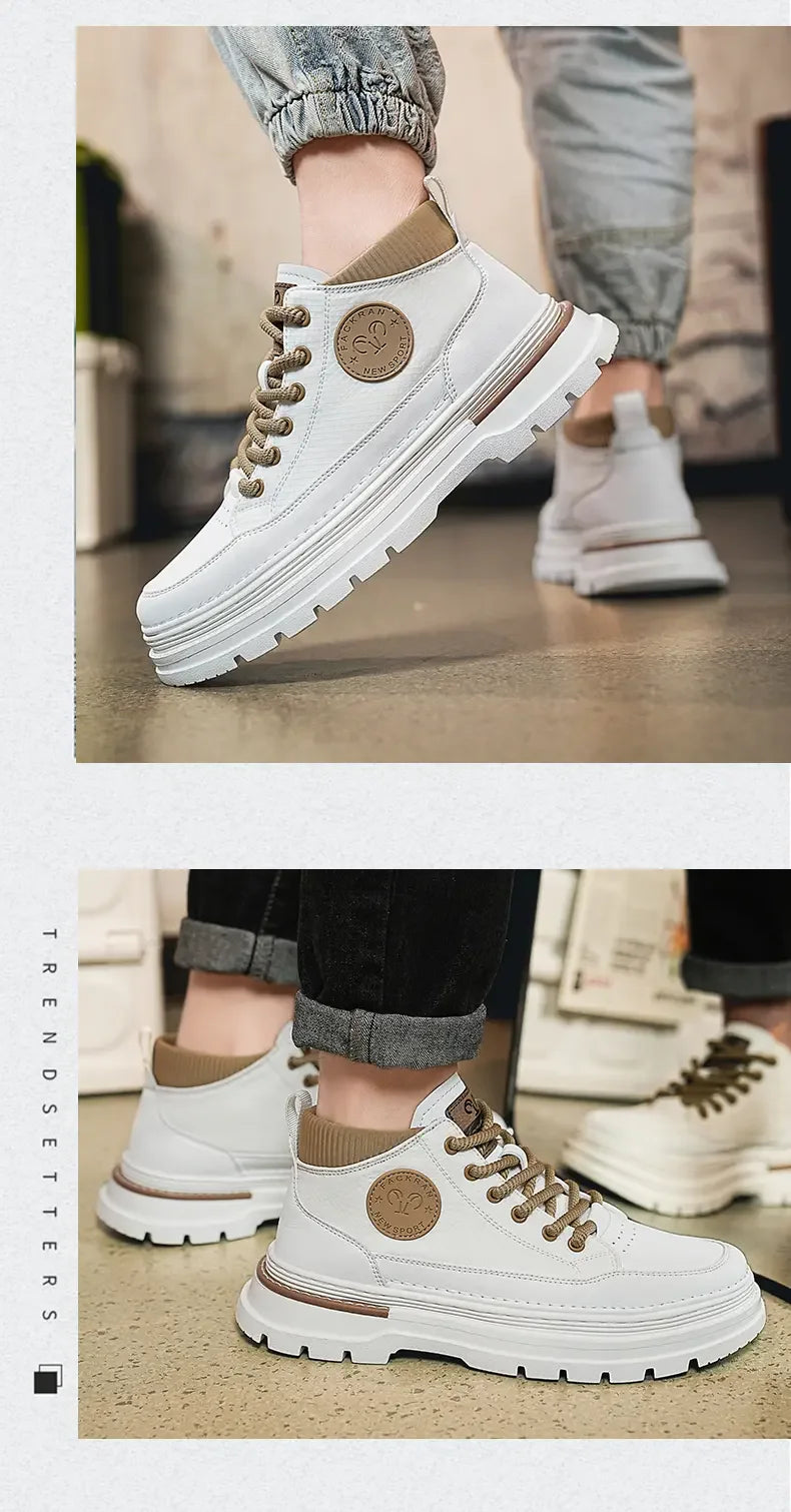 Men's Shoes 2024 Autumn and Winter New Rubber and Plastic Casual Fashion Men's Boots Warm and ComfortableBoots  Mens Boots