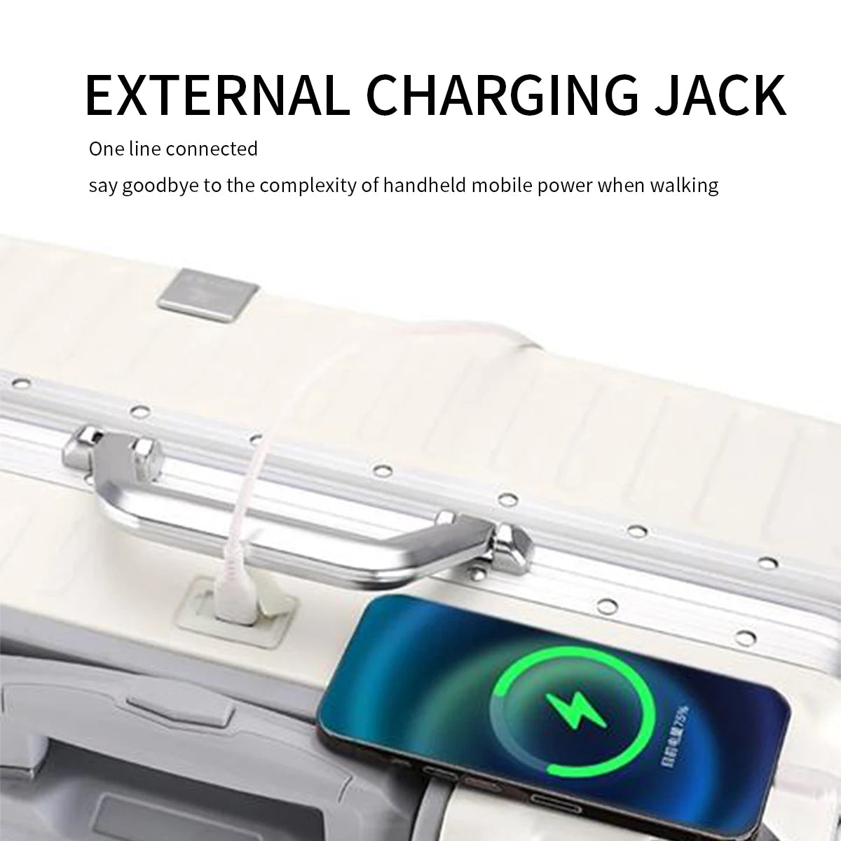 Trolley Luggage 20 24 26 28 Inch Aluminum Frame Rolling Luggage Case USB Travel Suitcase on Wheels Combination Lock Carry-On Luggage