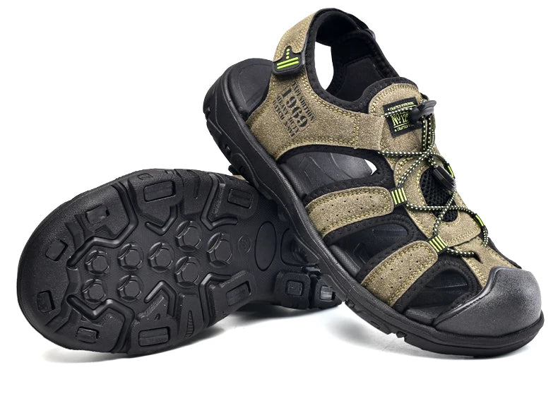 Men Sandals PU Leather Male Summer Shoes Outdoor Walking Beach Flat Sandals Shoes For Men Sneakers sandalias hombre
