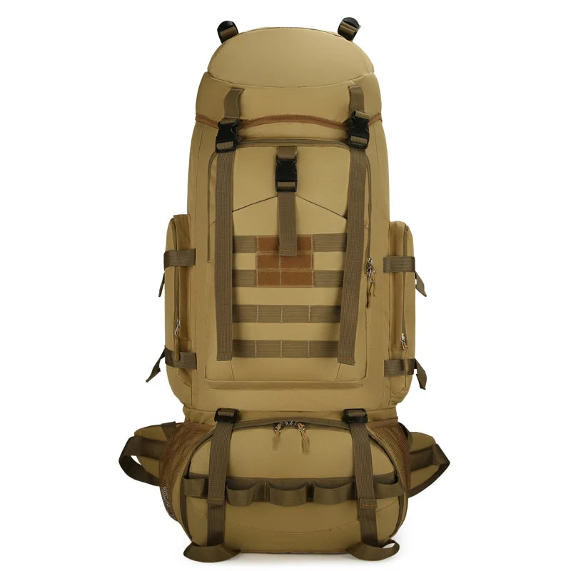 90L Travel Bag Camping Backpack Tactical Hiking Climbing Bags Outdoor Mountaineering Large Sport Bag Men Luggage Molle Rucksack
