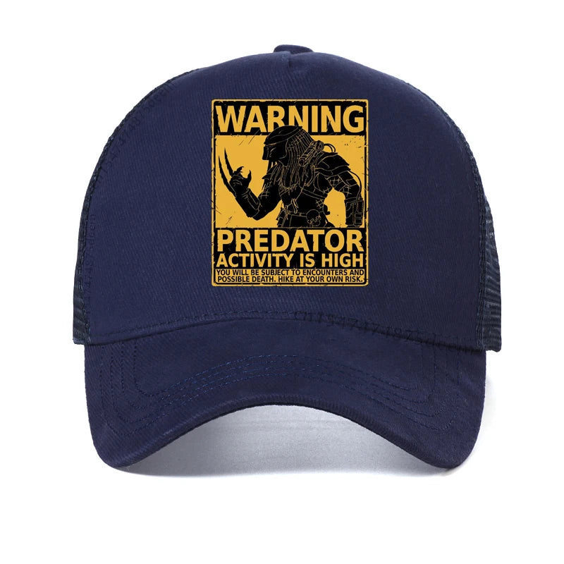 Men caps for men Season Predator Activity is High baseball cap Men Design Vintage Printed Cotton Mesh Breathable trucker hat
