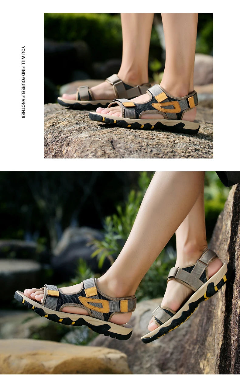 Big Size Summer Comfortable Outdoor Men's Sandals Lightweight Men Shoes For Male Casual Shoes Water Walking Soft Beach Sandals