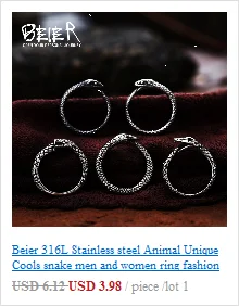 BEIER Vintage Man Boy Oval Tiger Eye Brown Stones Ring in Stainless Steel Jewelry Mens Accessories Anel Aneis BR8-699
