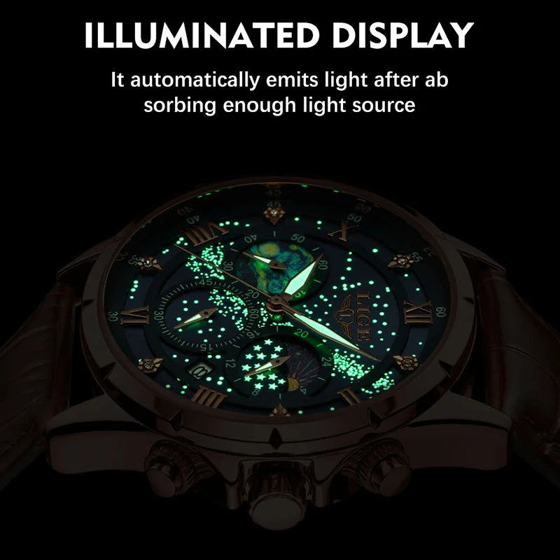 LIGE Top Brand Luxury Watches For Men Casual Business Quartz Mens Watch Fashion Waterproof Luminous Date Wristwatch Reloj Hombre
