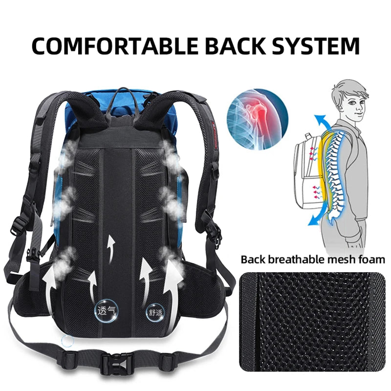 Camping Backpack Travel Bag Men Women Hiking Trekking Climbing Rucksack Outdoor Sports Bags Large Capacity Luggage Shoulder Bag